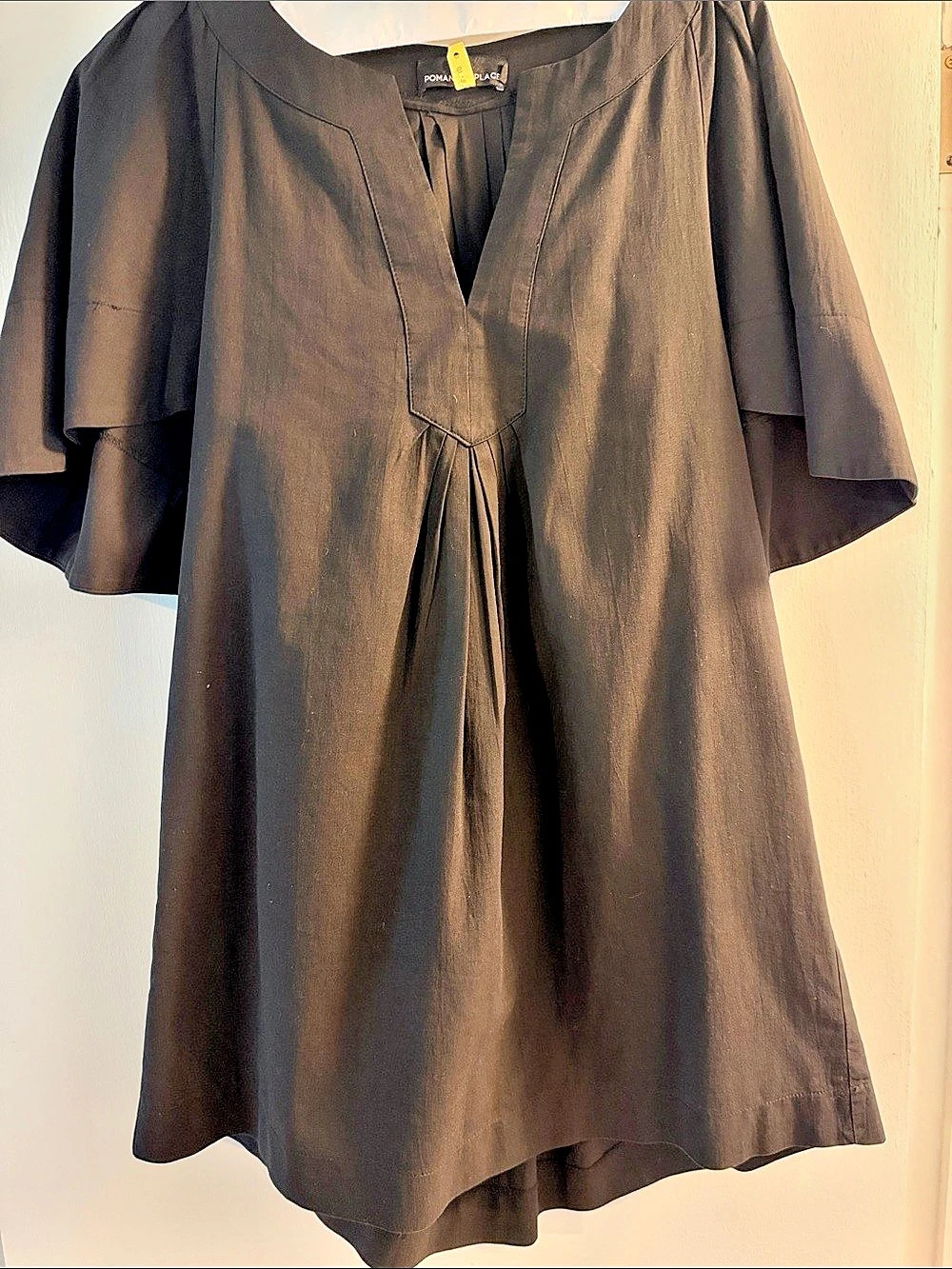 Pomander Place Black Finley Flutter Sleeve Dress Size Medium
